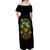 Pumpkin Skull Off Shoulder Maxi Dress Drink Up Witches - Wonder Print Shop