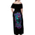 Flower Skull Off Shoulder Maxi Dress Hello Darkness My Old Friend - Wonder Print Shop