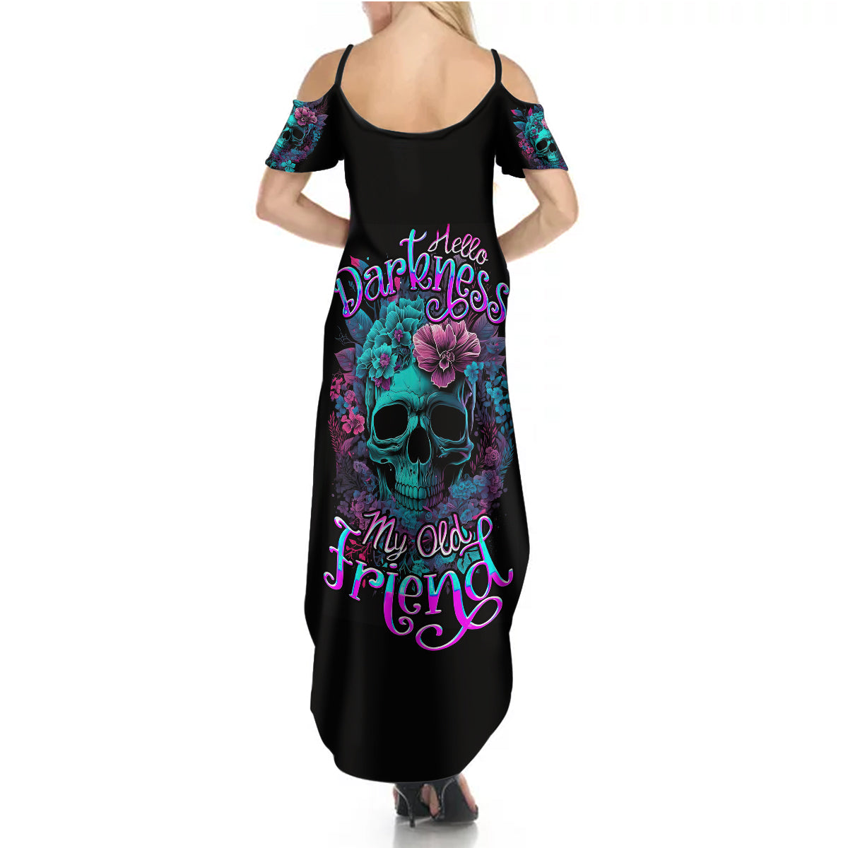 flower-skull-summer-maxi-dress-hello-darkness-my-old-friend