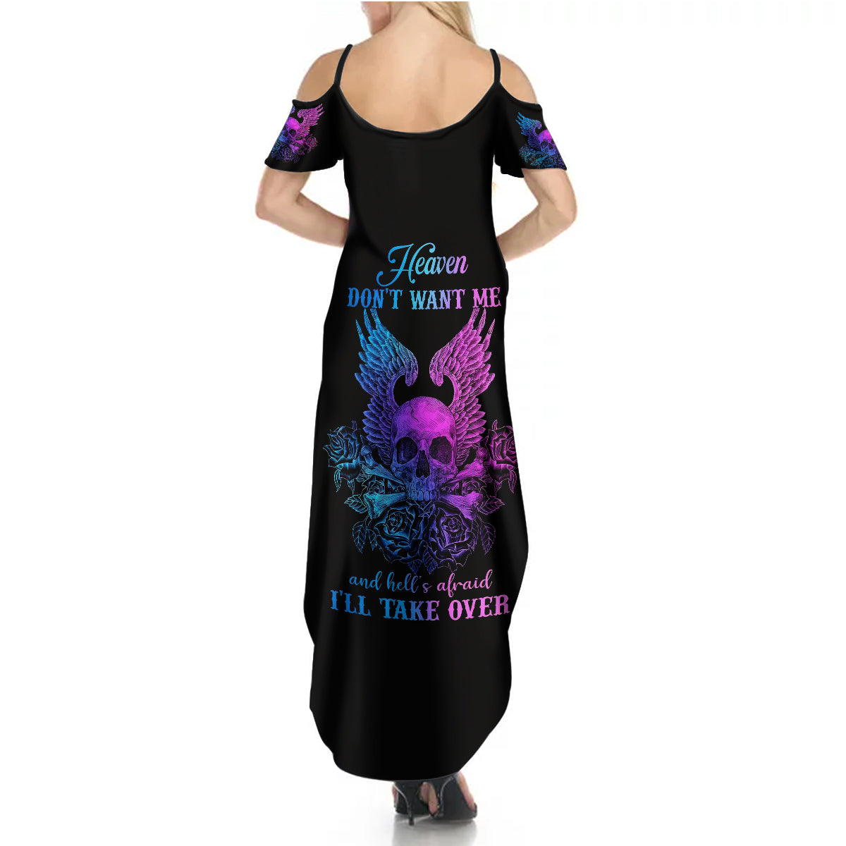 wings-skull-summer-maxi-dress-heaven-dont-want-me-hell-afraid-i-take-over