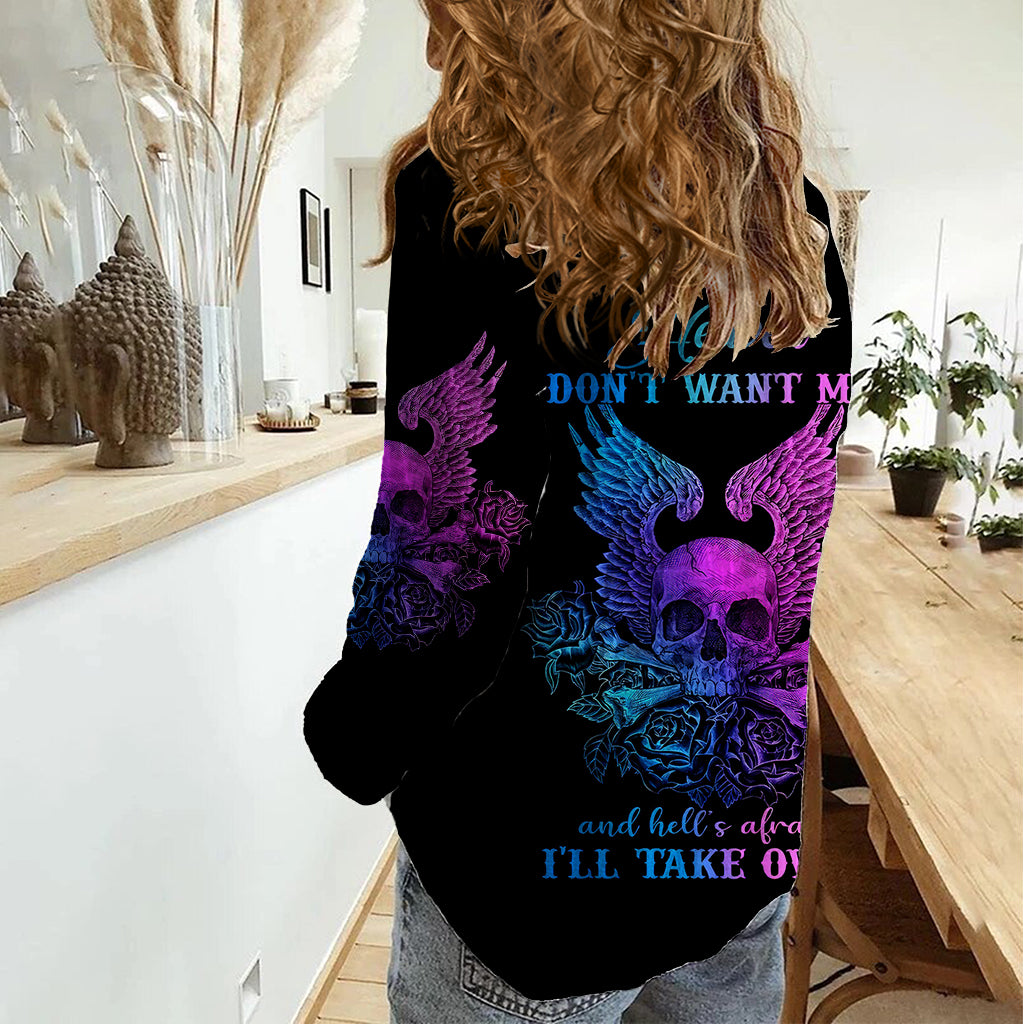 wings-skull-women-casual-shirt-heaven-dont-want-me-hell-afraid-i-take-over