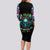 Tropical Skull Long Sleeve Bodycon Dress I'm Blunt Because God Rolled Me That Way - Wonder Print Shop