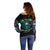 Tropical Skull Off Shoulder Sweater I'm Blunt Because God Rolled Me That Way - Wonder Print Shop