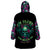 Tropical Skull Wearable Blanket Hoodie I'm Blunt Because God Rolled Me That Way - Wonder Print Shop