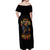 Jack O Lantern Skull Off Shoulder Maxi Dress I Can Fix Stupid But It's Gonna Hurt - Wonder Print Shop