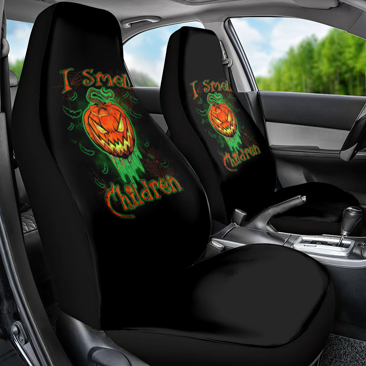 Jack O Lantern Skull Car Seat Cover I Smell Children - Wonder Print Shop