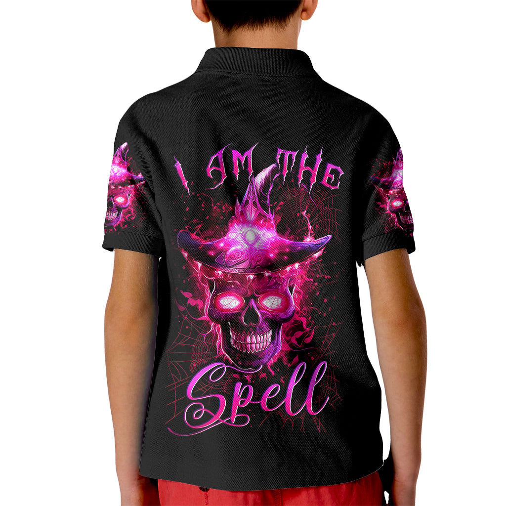 Witch Skull Kid Polo Shirt Iam The Spell - Wonder Print Shop