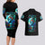 Fairy Skull Couples Matching Long Sleeve Bodycon Dress and Hawaiian Shirt Just The Woman Who Loves Skull And Tattoo - Wonder Print Shop