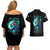 Fairy Skull Couples Matching Off Shoulder Short Dress and Hawaiian Shirt Just The Woman Who Loves Skull And Tattoo - Wonder Print Shop