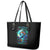 Fairy Skull Leather Tote Bag Just The Woman Who Loves Skull And Tattoo - Wonder Print Shop