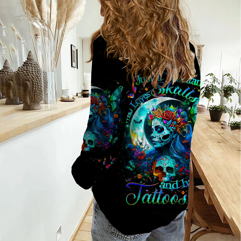 fairy-skull-women-casual-shirt-just-the-woman-who-loves-skull-and-tattoo