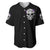 Cat Skull Baseball Jersey Purr Evill - Wonder Print Shop