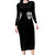 Cat Skull Long Sleeve Bodycon Dress Purr Evill - Wonder Print Shop