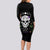 Cat Skull Long Sleeve Bodycon Dress Purr Evill - Wonder Print Shop