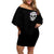 Cat Skull Off Shoulder Short Dress Purr Evill - Wonder Print Shop