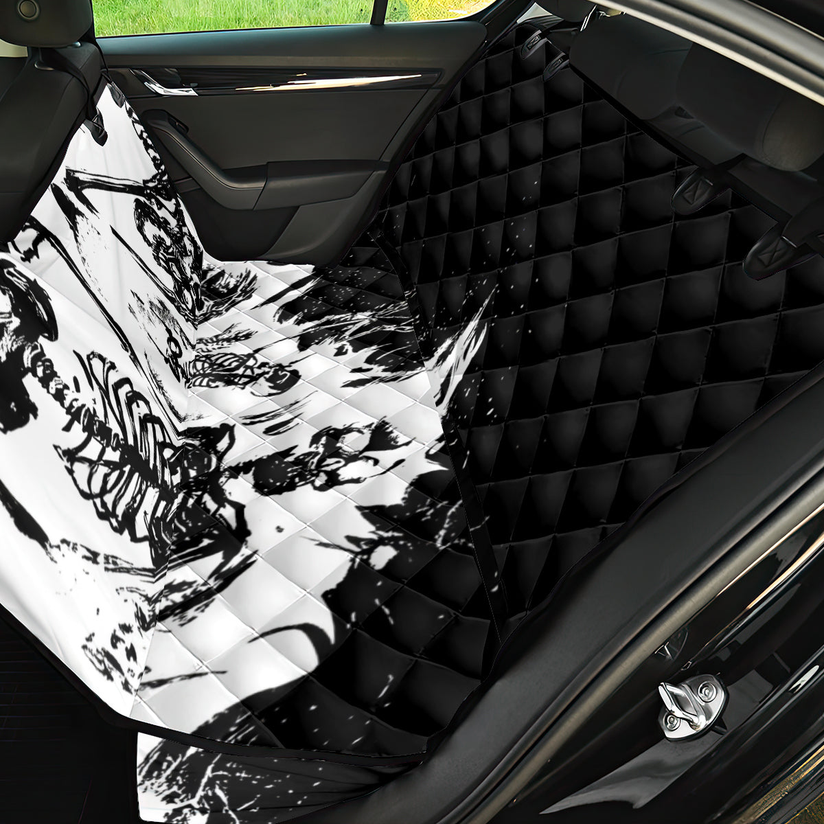 Fire Skull Back Car Seat Cover Scream In Fire - Wonder Print Shop