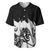 Fire Skull Baseball Jersey Scream In Fire - Wonder Print Shop