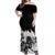 Fire Skull Off Shoulder Maxi Dress Scream In Fire - Wonder Print Shop