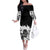 Fire Skull Off The Shoulder Long Sleeve Dress Scream In Fire - Wonder Print Shop