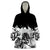 Fire Skull Wearable Blanket Hoodie Scream In Fire - Wonder Print Shop