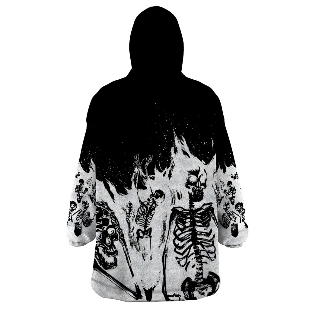 Fire Skull Wearable Blanket Hoodie Scream In Fire - Wonder Print Shop