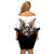 Butterfly Skull Off Shoulder Short Dress Flower Butterfly Gothic Skull - Wonder Print Shop