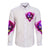 Flame Skull Long Sleeve Button Shirt Walk Away I Have Anger Issues And Dislike For Stupod People - Wonder Print Shop