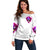 Flame Skull Off Shoulder Sweater Walk Away I Have Anger Issues And Dislike For Stupod People - Wonder Print Shop