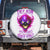 Flame Skull Spare Tire Cover Walk Away I Have Anger Issues And Dislike For Stupod People - Wonder Print Shop