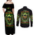 Doule Skull Couples Matching Off Shoulder Maxi Dress and Long Sleeve Button Shirt Angel To Some Demon To Most - Wonder Print Shop