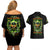 Doule Skull Couples Matching Off Shoulder Short Dress and Hawaiian Shirt Angel To Some Demon To Most - Wonder Print Shop