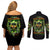 Doule Skull Couples Matching Off Shoulder Short Dress and Long Sleeve Button Shirt Angel To Some Demon To Most - Wonder Print Shop