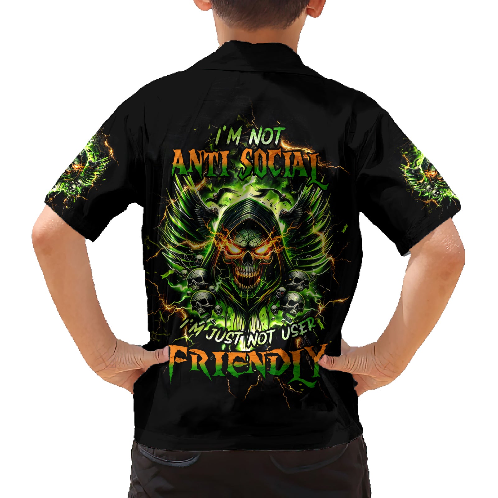 Doule Skull Kid Hawaiian Shirt Angel To Some Demon To Most - Wonder Print Shop