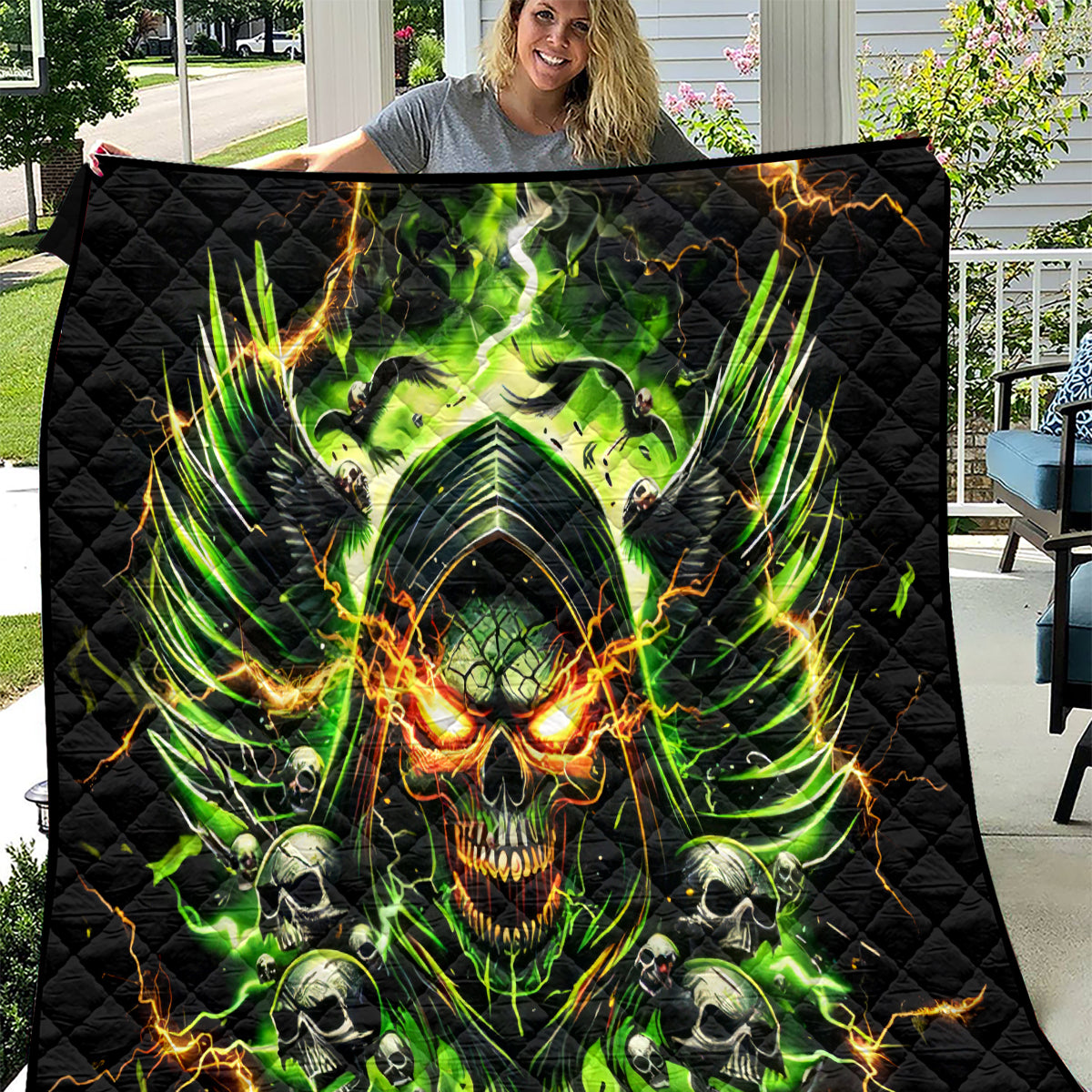 Doule Skull Quilt Angel To Some Demon To Most