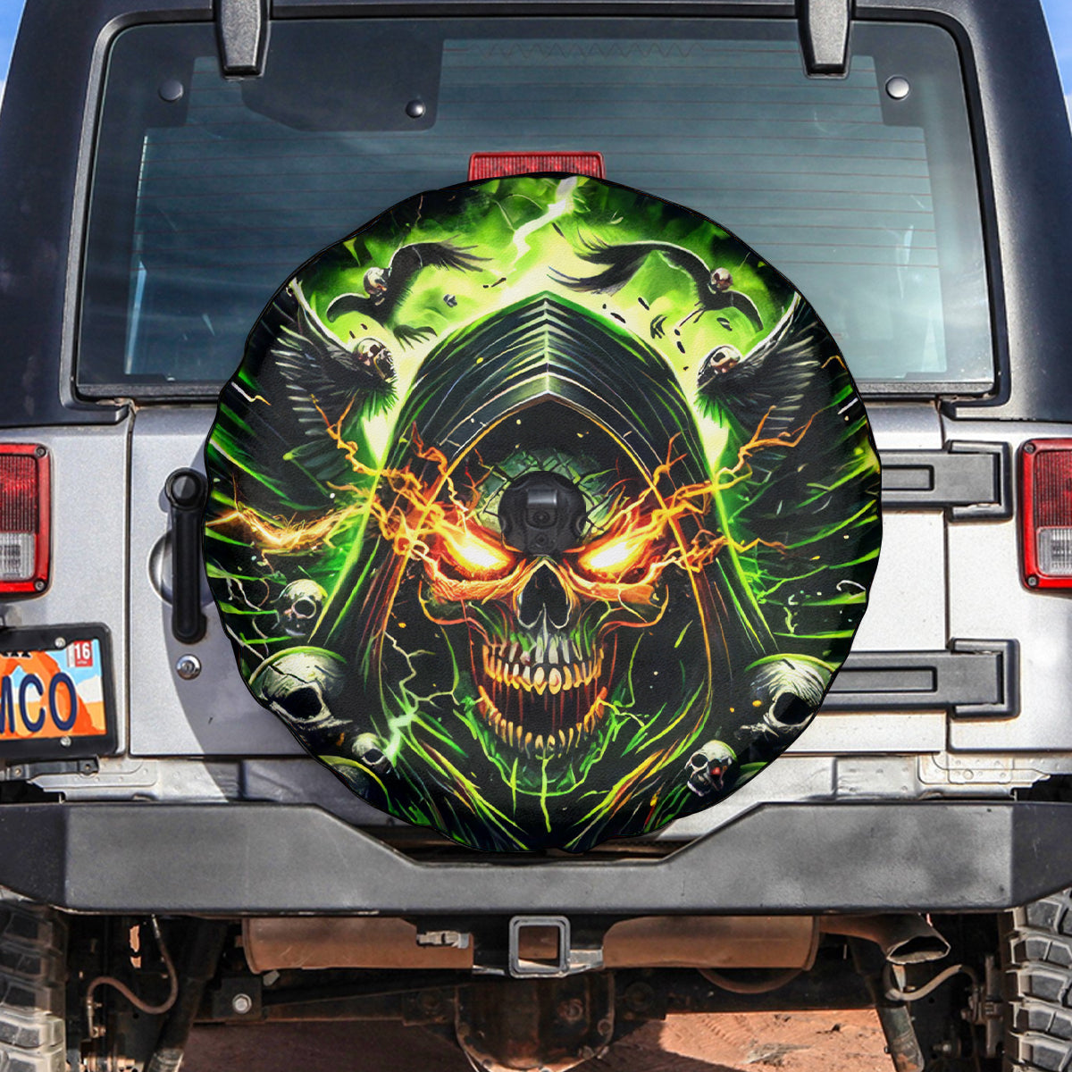 Doule Skull Spare Tire Cover Angel To Some Demon To Most - Wonder Print Shop