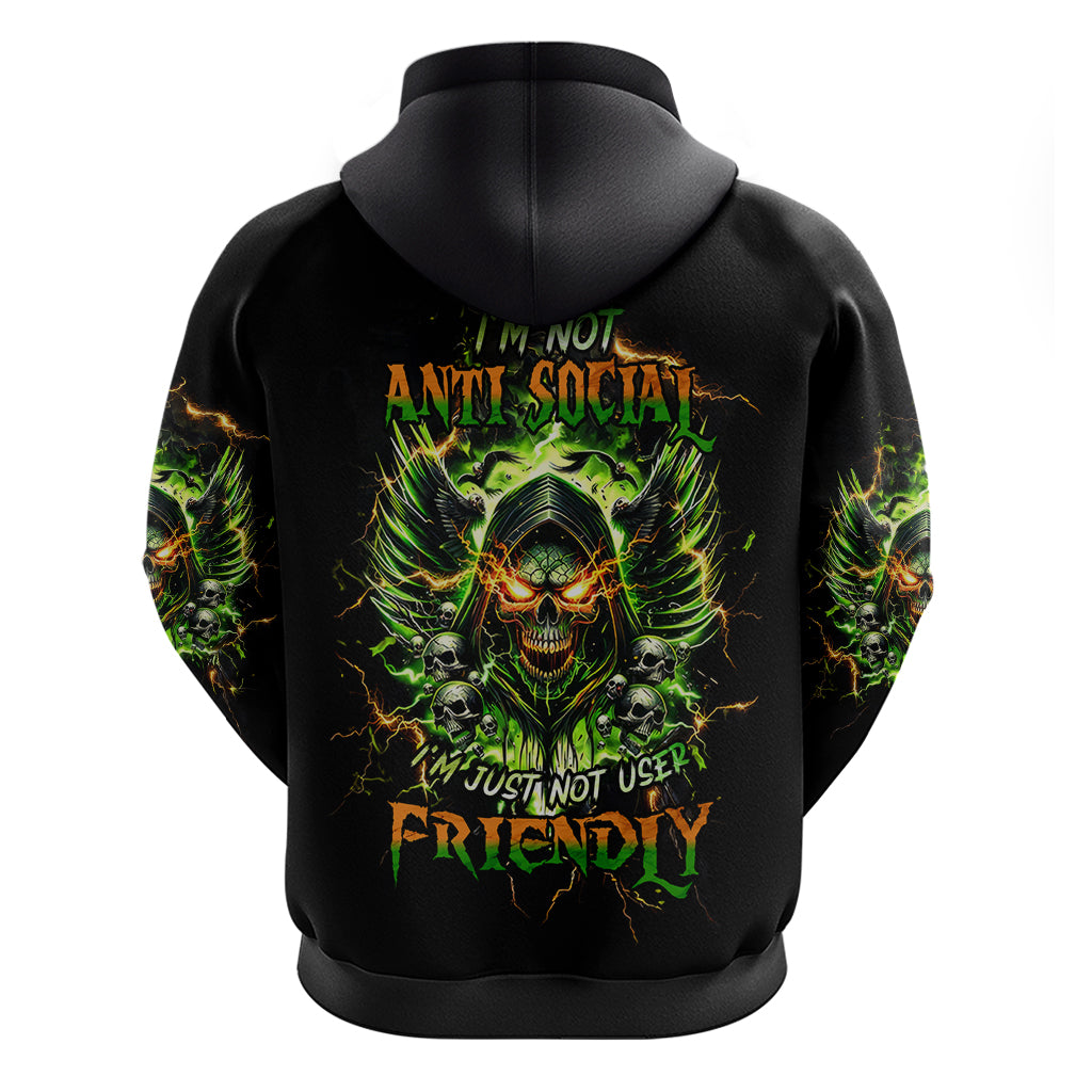 Doule Skull Zip Hoodie Angel To Some Demon To Most