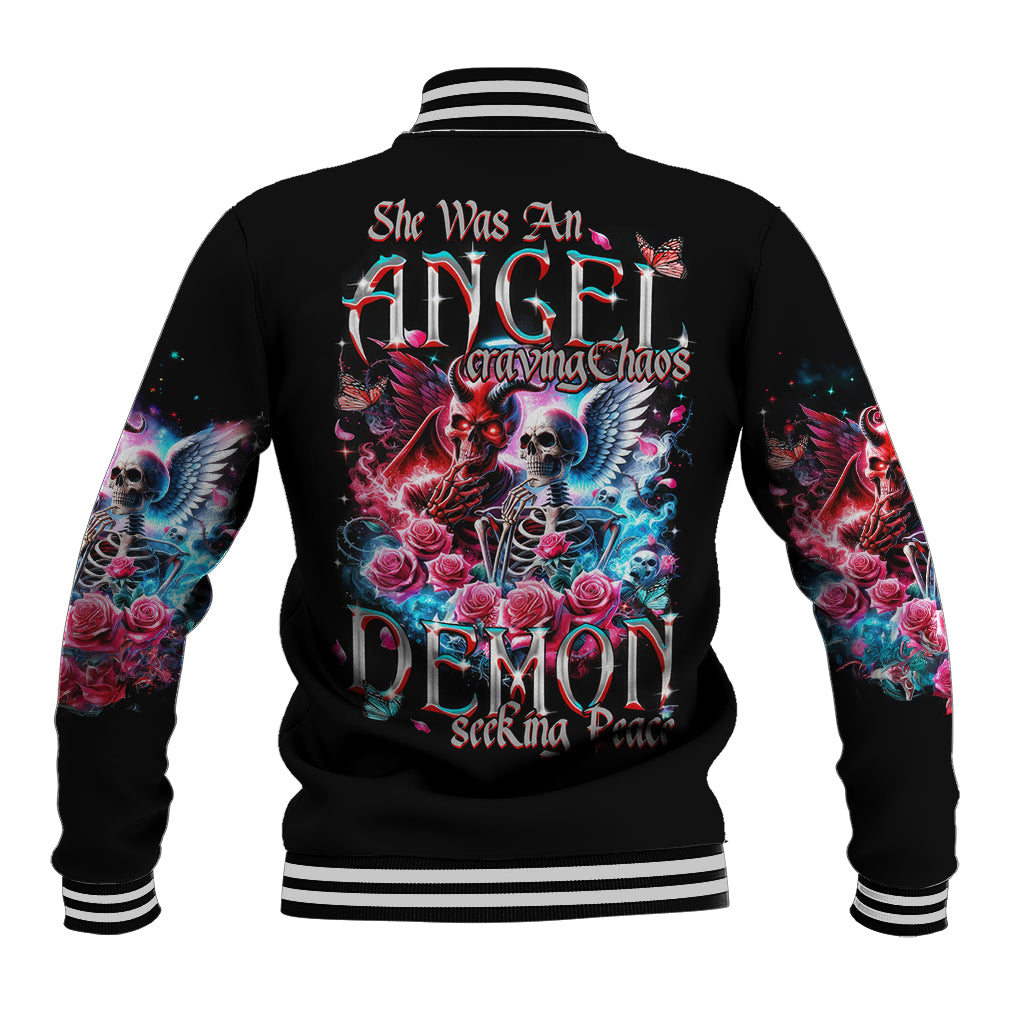 Flame Skull Baseball Jacket I'm Not Anti Social I'm Just Not User Friendly - Wonder Print Shop