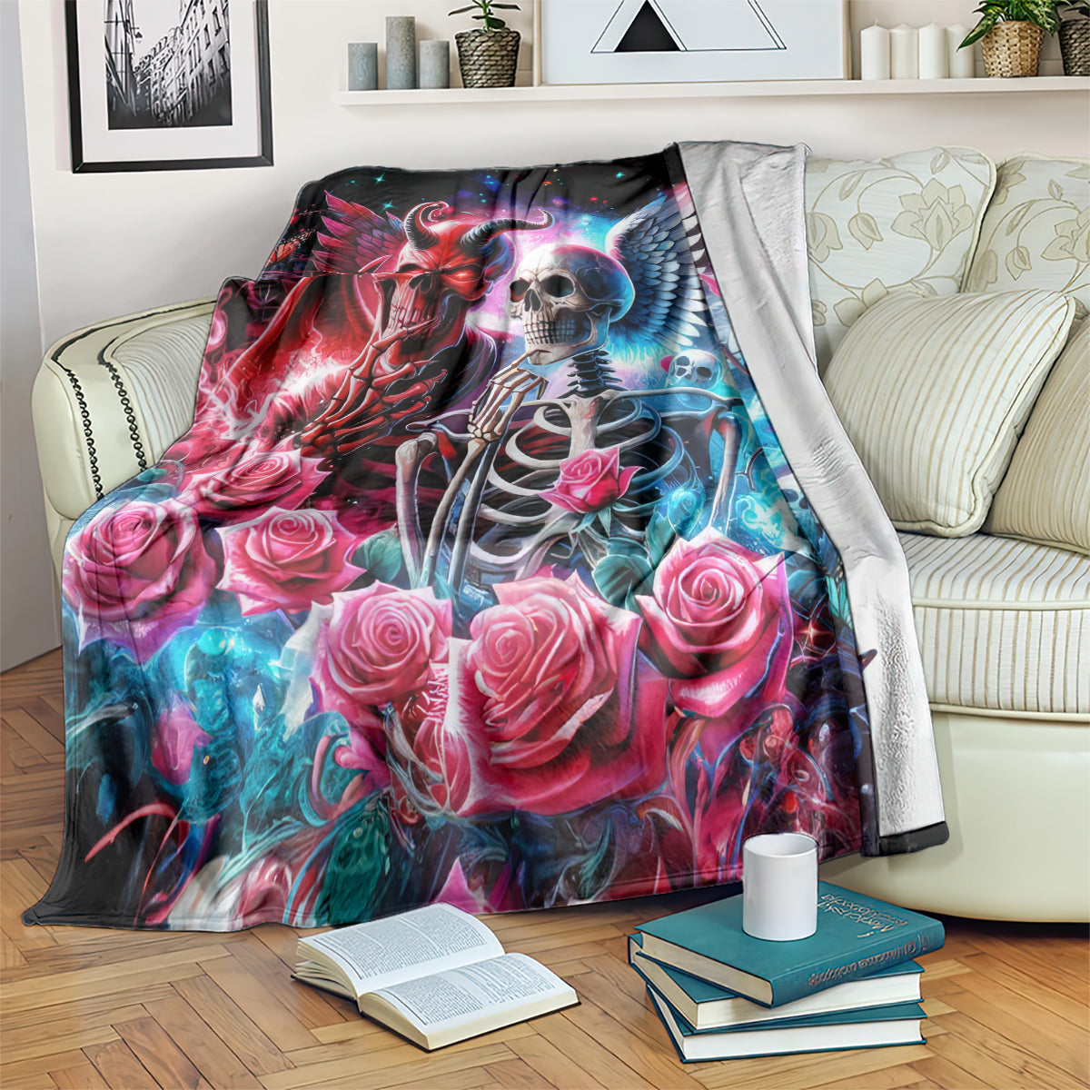 Flame Skull Blanket I'm Not Anti Social I'm Just Not User Friendly