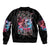 Flame Skull Bomber Jacket I'm Not Anti Social I'm Just Not User Friendly - Wonder Print Shop