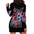 Flame Skull Hoodie Dress I'm Not Anti Social I'm Just Not User Friendly - Wonder Print Shop