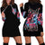 Flame Skull Hoodie Dress I'm Not Anti Social I'm Just Not User Friendly - Wonder Print Shop