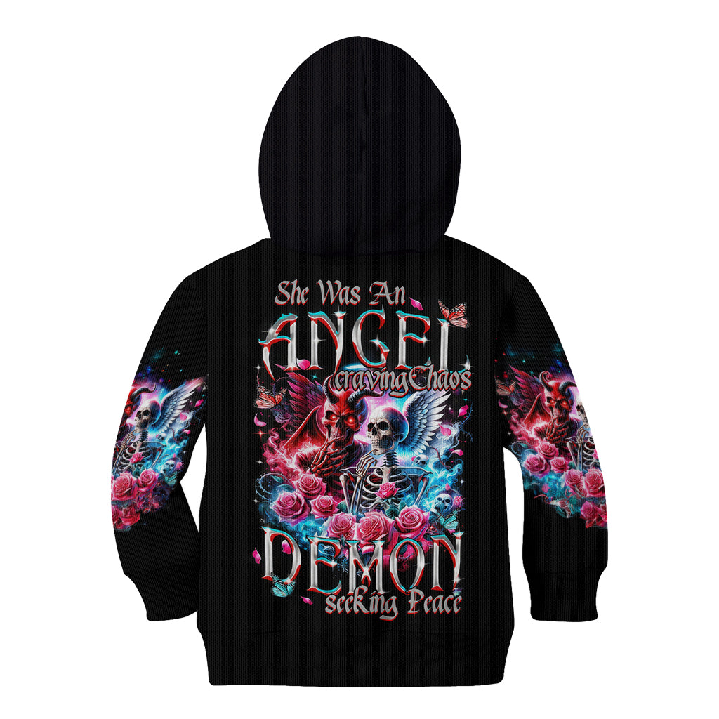 Flame Skull Kid Hoodie I'm Not Anti Social I'm Just Not User Friendly - Wonder Print Shop