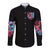 Flame Skull Long Sleeve Button Shirt I'm Not Anti Social I'm Just Not User Friendly - Wonder Print Shop