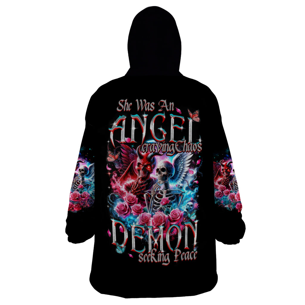 Flame Skull Wearable Blanket Hoodie I'm Not Anti Social I'm Just Not User Friendly