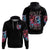 Flame Skull Zip Hoodie I'm Not Anti Social I'm Just Not User Friendly