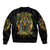 Rose Skull Bomber Jacket Don't Try Figure Me out - Wonder Print Shop