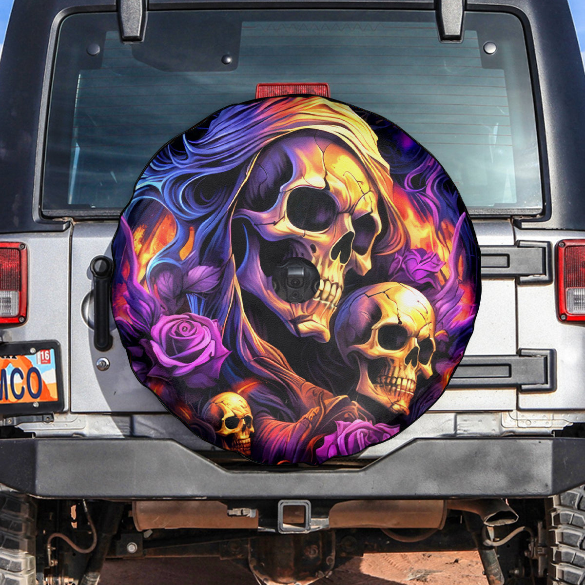 Irish Skull Spare Tire Cover Good Girl Drinve Wine, Badass Girl Chug Beer - Wonder Print Shop