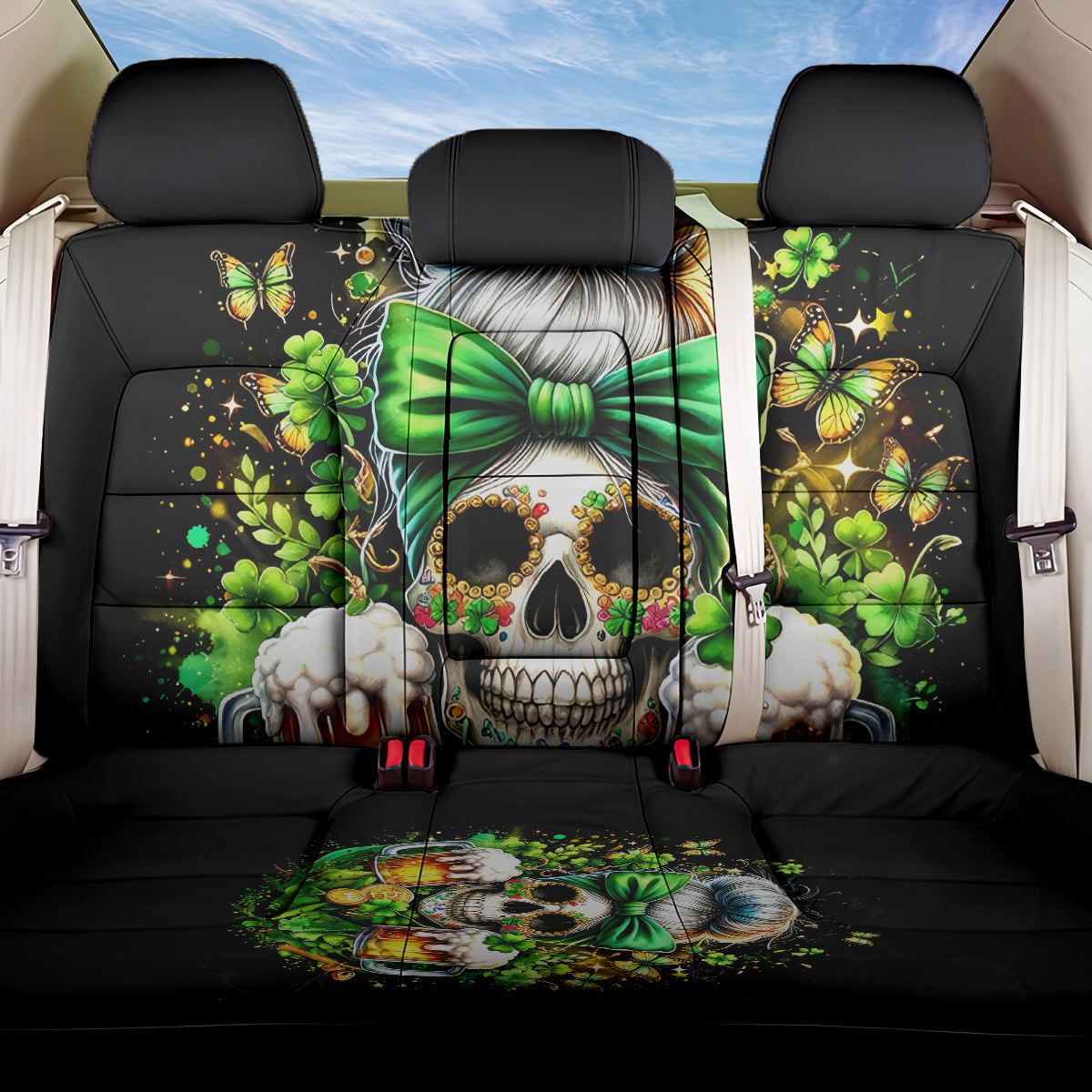 Rose Skull Back Car Seat Cover No Matter How Much I Try To Be Fucking Nice - Wonder Print Shop