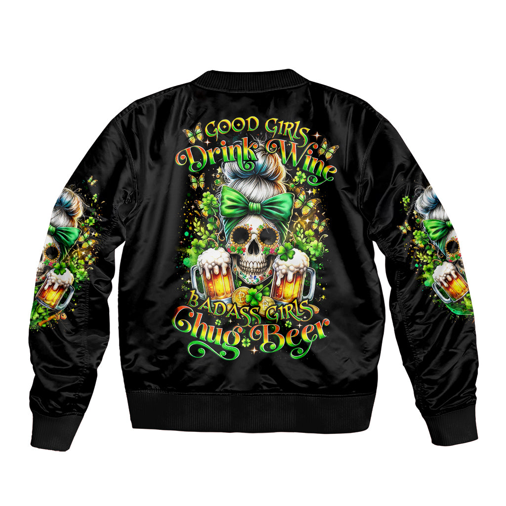 Rose Skull Bomber Jacket No Matter How Much I Try To Be Fucking Nice - Wonder Print Shop