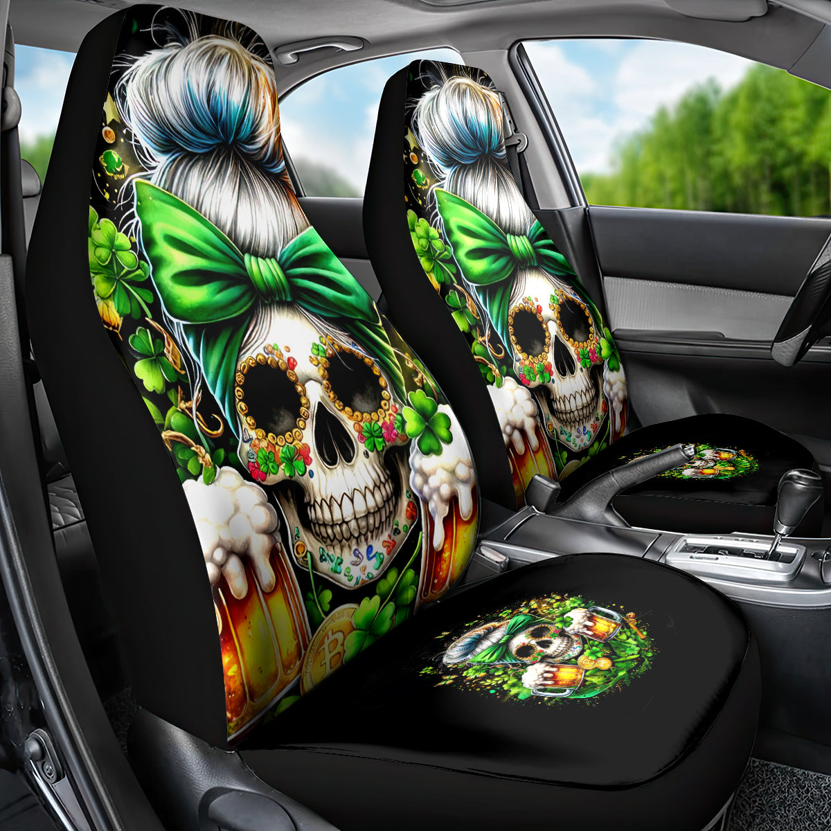 Rose Skull Car Seat Cover No Matter How Much I Try To Be Fucking Nice - Wonder Print Shop